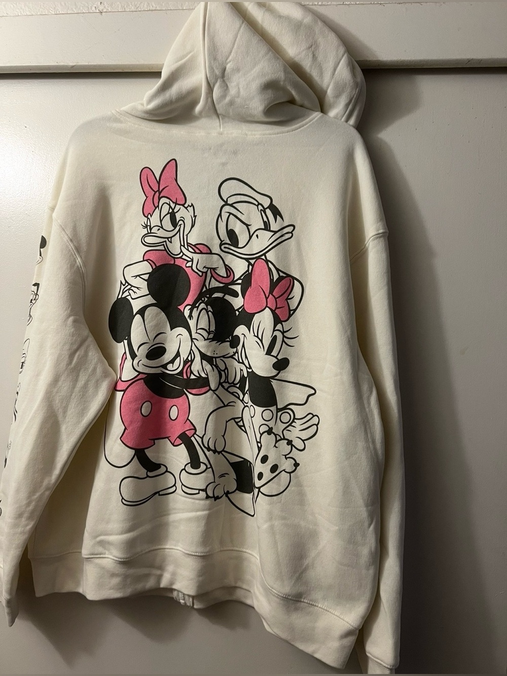 Disney Cream Hoodie - Women's Sweatshirt Size 2x
